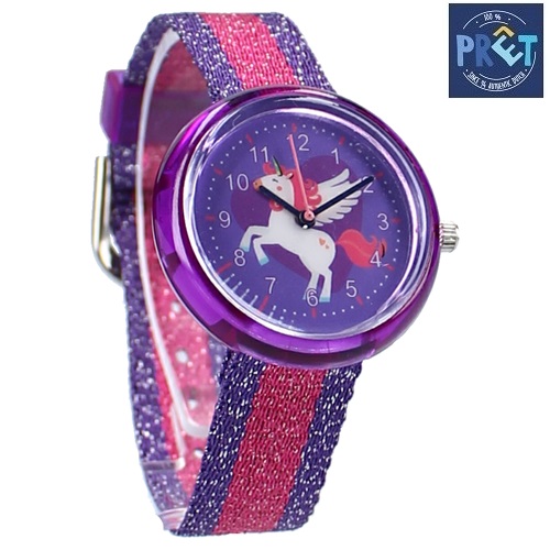 Lasten rannekello Pret Kids Time Unicorn Purple