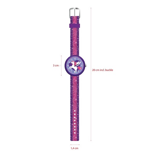 Lasten rannekello Pret Kids Time Unicorn Purple