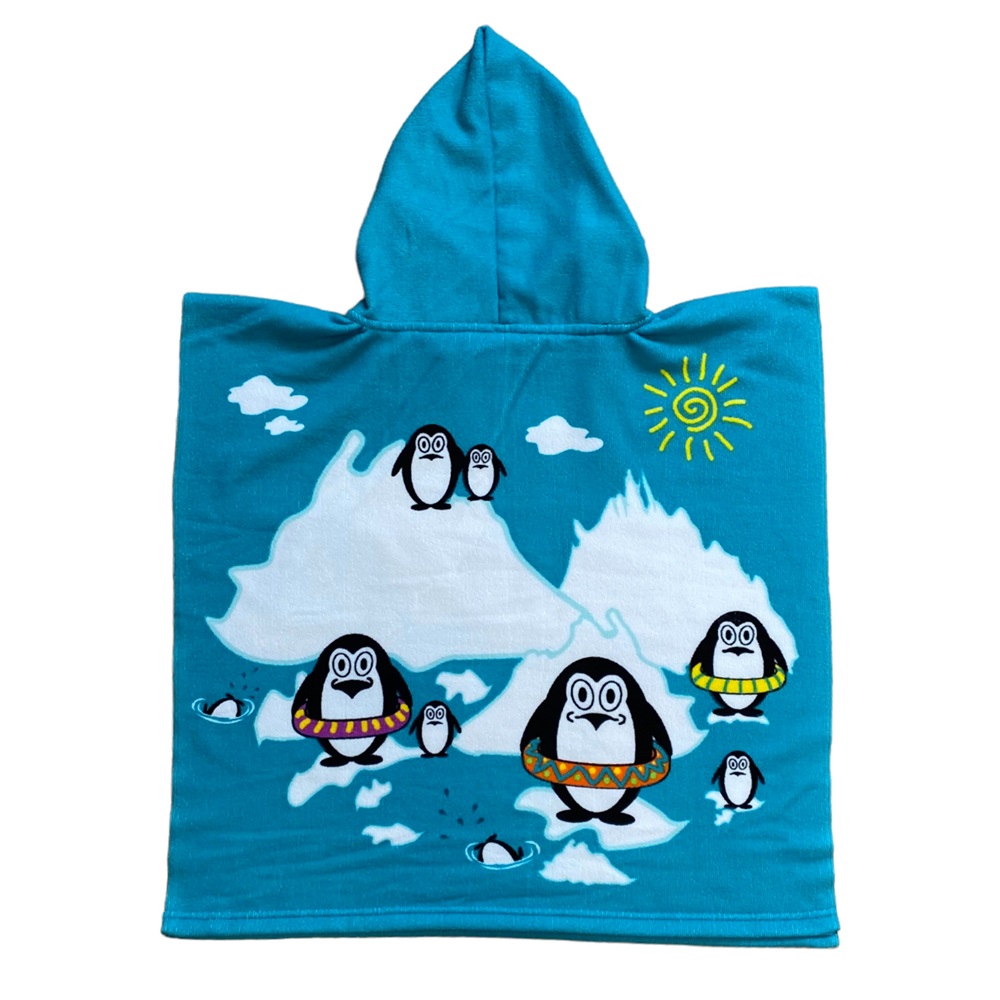 Lasten huppupyyhe Poncho Le Comptoir Penguins