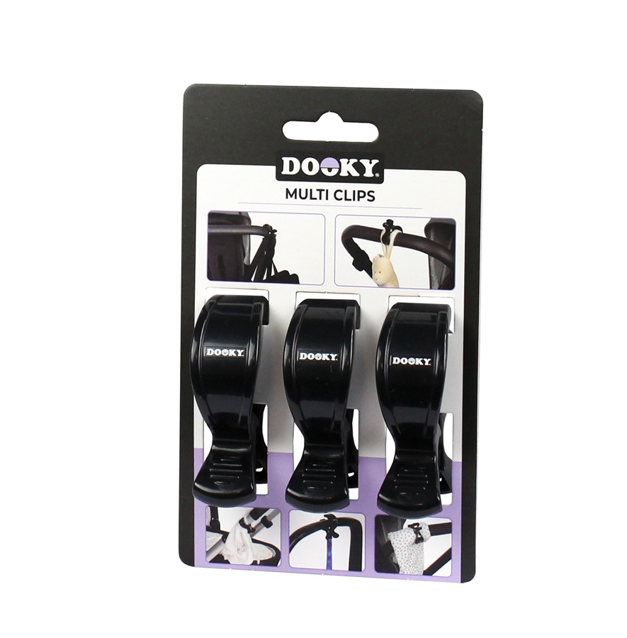 Dooky Multi Clips Black