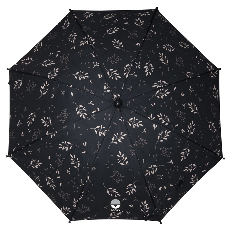 Aurinkovarjo rattaisiin Dooky Pram Parasol Black Leaves