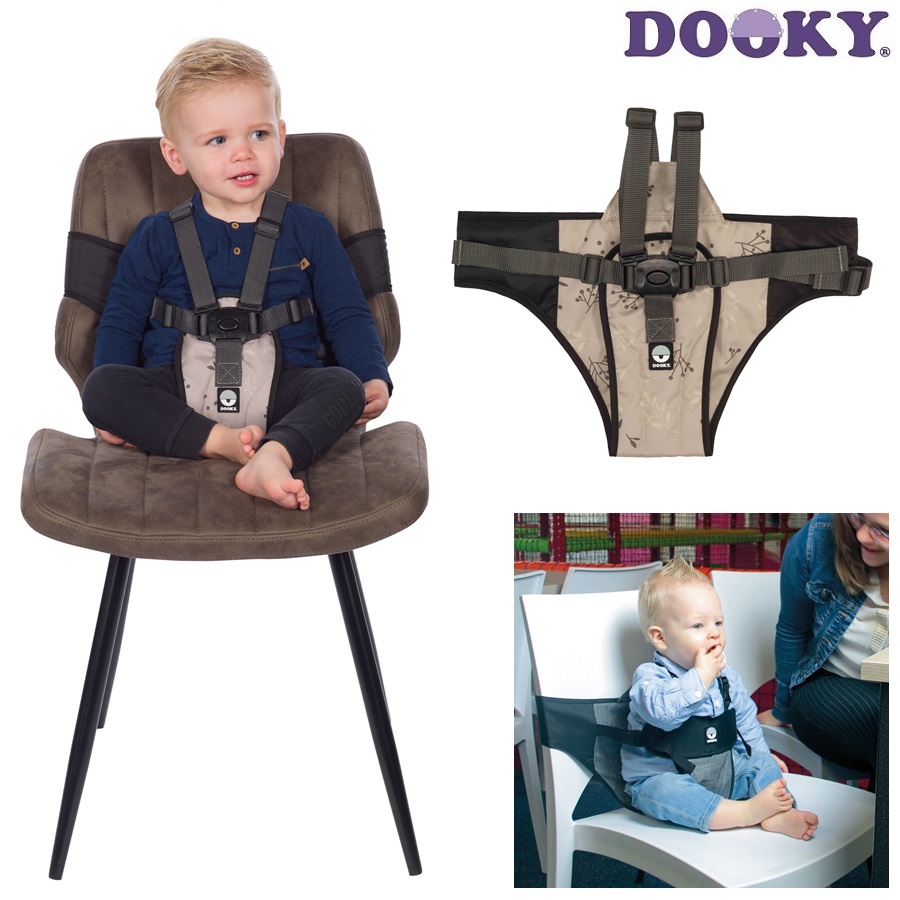 Dooky Matkasyöttötuoli - Travel Chair Romantic Leaves Beige