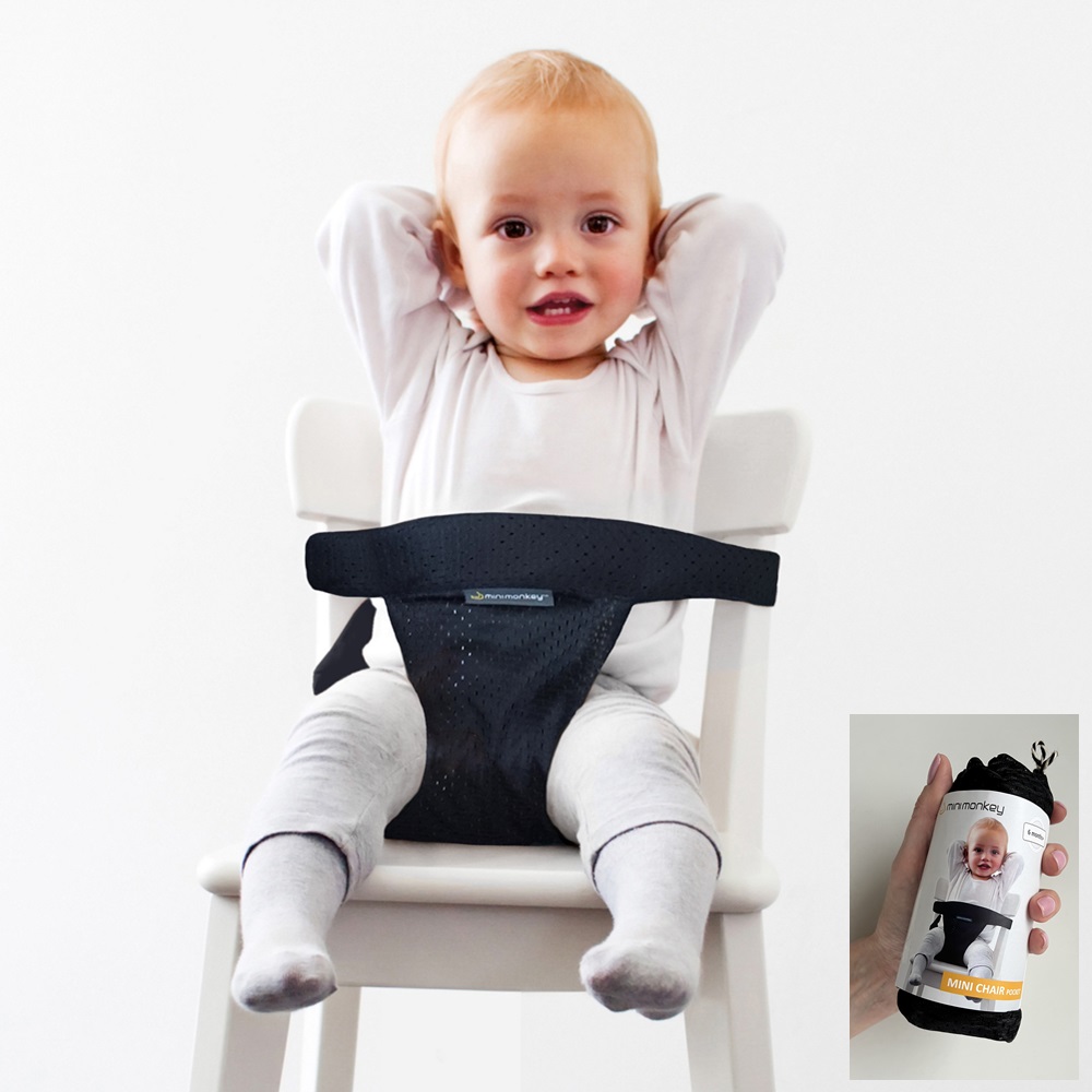 Matkasyöttötuoli Minimonkey Mini Chair Black