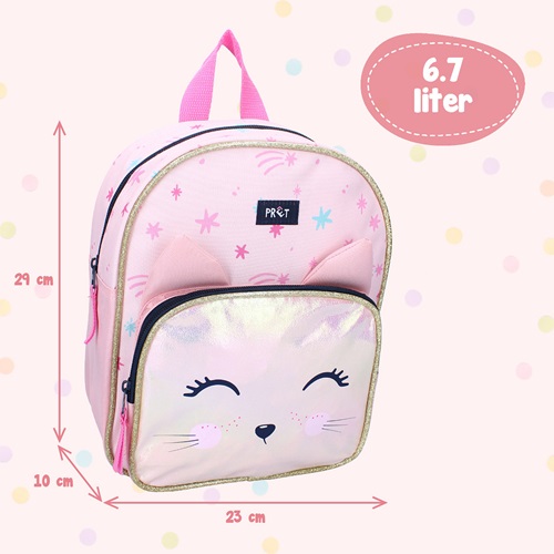 Lasten reppu Pret Giggle Light Pink Cat