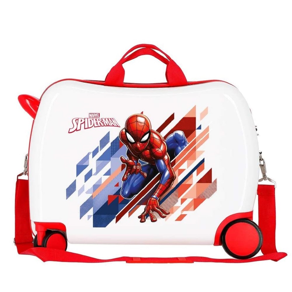 Lasten päälläistuttava matkalaukku Spiderman Marvel White